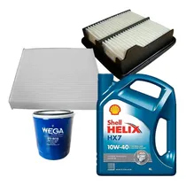 Comprar Kit Filtros Wega X3 + 10w40 Shell Hellix Hx7 Honda Fit 1.4