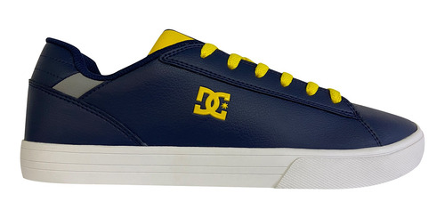 Imagen 6 de 6 de Tenis Hombre Skate Urbano Textil Azul Amarillo Dc Shoes