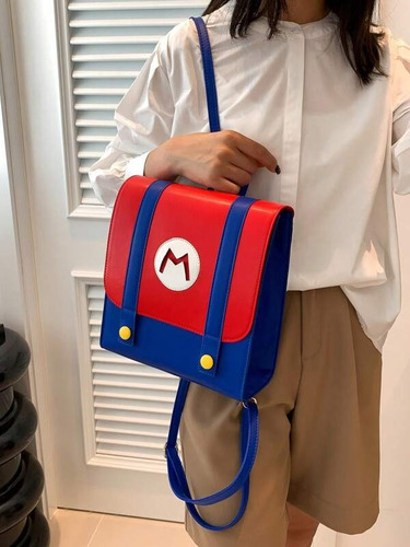 Mochila Gamer Casual Mario Bolso Geek Escolar Para Dama