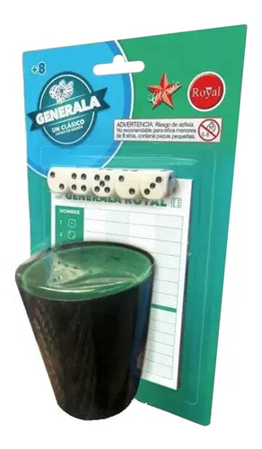 Juego De Dados Generala Mini Royal Clasico +8 Febo