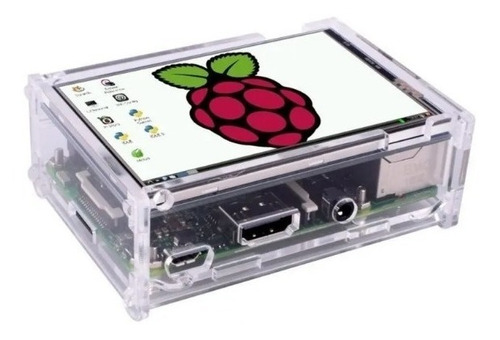 Pantalla 3.5 Táctil Para Raspberry Pi B+ 2 Y 3 + Case