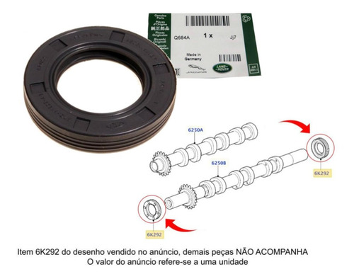 Retentor Eixo Comando Valvula Discovery 4 2.7 E 3.0 Diesel