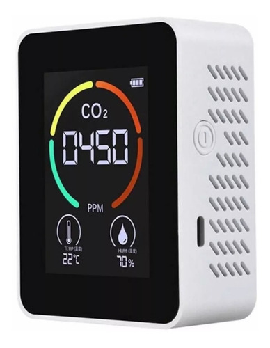 Detector De Co2 Portátil Aire Monitor De Calidad Con Alarma