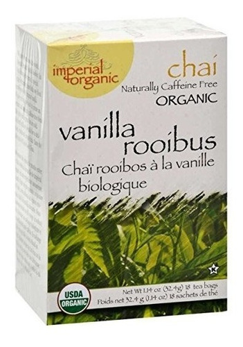 Imperial Organic 100% Orgánico Vainilla Rooibos Chai Tea 18 