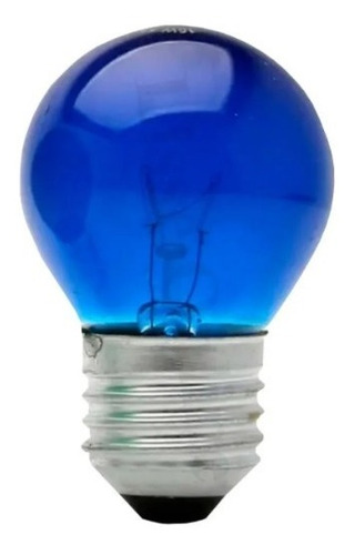 Lâmpada Incandescente Azul Bolinha 15w 127v Brasfort 8480