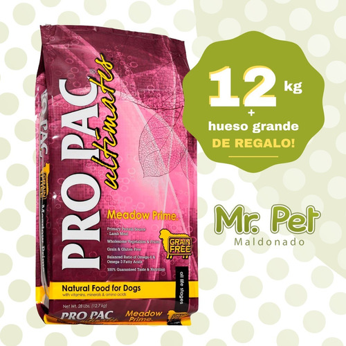 Propac Grain Free 12kg  + Hueso Grande De Regalo! 