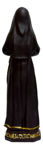 Imagem Santa Rita De Cássia Mod Romano 60cm Resina Cor Preto/branco