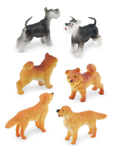 12 Piezas De Figuras De Perros Realistas Animales Juguete