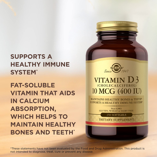 Solgar Vitamina D3 400 Ui 250 Cápsulas Blandas