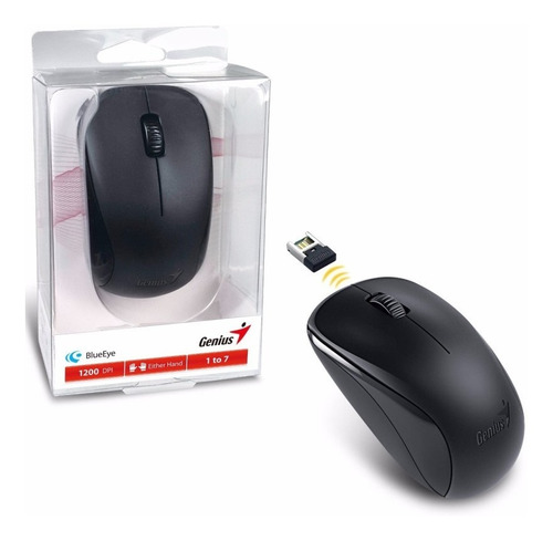 Mouse Genius Nx 7000 Inalambrico Negro, Azul, Verde