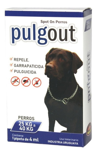 Pipeta Pulgout Perro De 25 A 40 Kilos