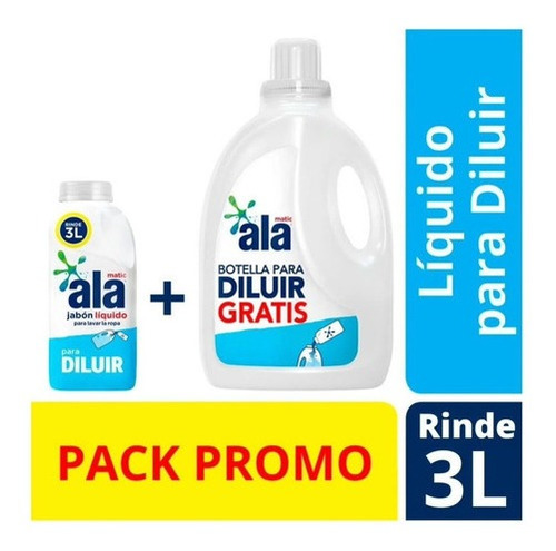 Jabon Liquido Ala Para Diluir 500ml + Botella 3lt Vac Gratis
