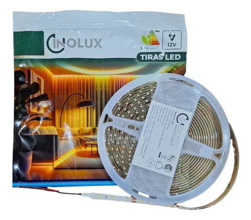  Tira Led Te2835-69 Exterior Rollo 5mts Calido 12vcc 60leds