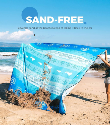 Manta De Playa Impermeable A Prueba De Arena 10 X 9 Pies Ext