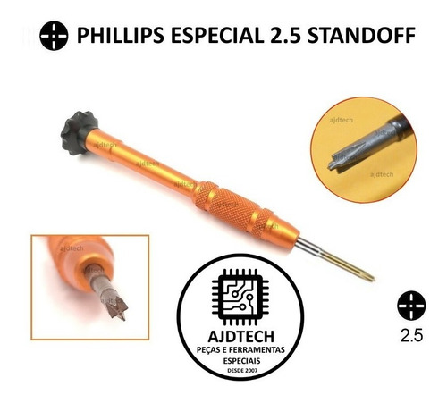 Chave Phillips Especial 2.5 Standoff 2.5 Abre Placa iPhone