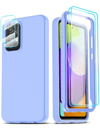 Funda Completa Para Samsung Galaxy A52 - Lila De Silicona