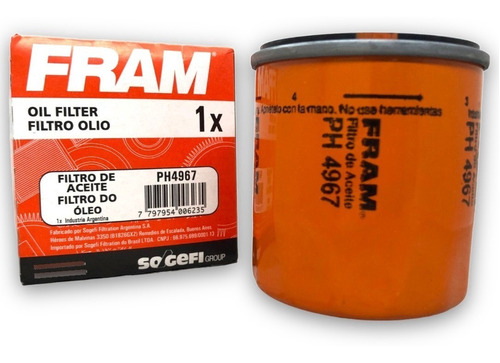 Filtro De Aceite Chery Qq 1.0 1.1 Fram Ph4967 Corolla Etios