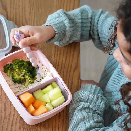 Lonchera Bento Box Con Compartimientos 880 Ml Melii