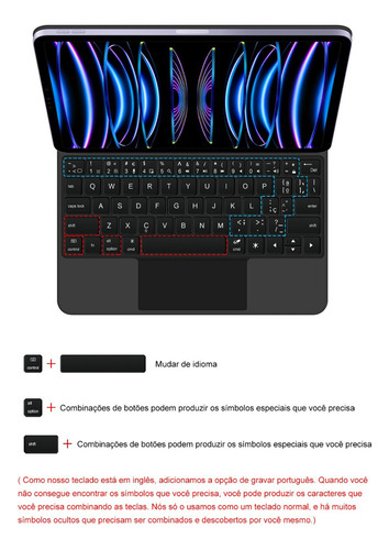 Z Funda Con Teclado Magic Keyboard Para iPad Air 11 M2 2024