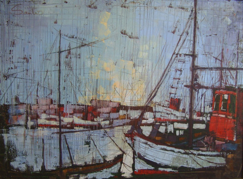 Enrique Santos - Pintor Madrileño - Óleo Sobe Lienzo 60x81 (Usado)