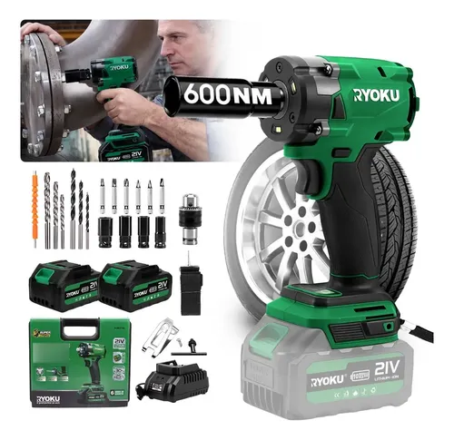 Chave de Impacto 21v Brushless com 2 Baterias Sem Escova Verde 127/220v — R$ 222,86 em Mercado Livre, 43% OFF