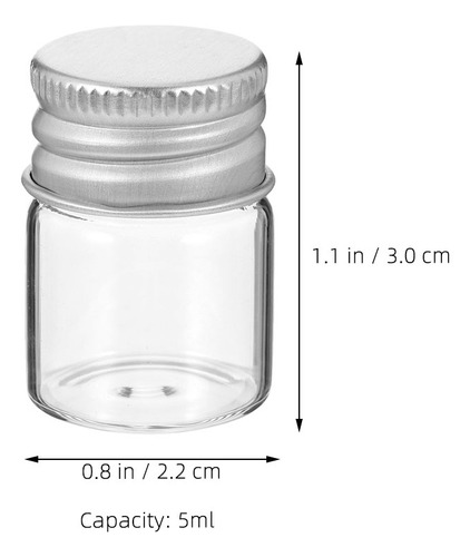 24 Unidades De Pequenos Potes De Vidro Transparente, Mini Po