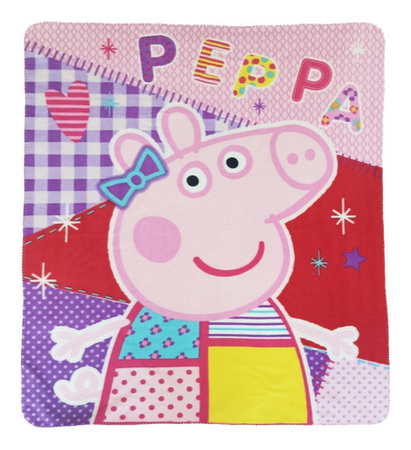 Manta De Polar Peppa Pig Bebe Niñas Cuna Coche 140x120 Cms