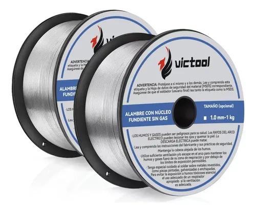 2 Pz 1mm 1kg Soldadura Microalambre Flux Para Core Sin Gas