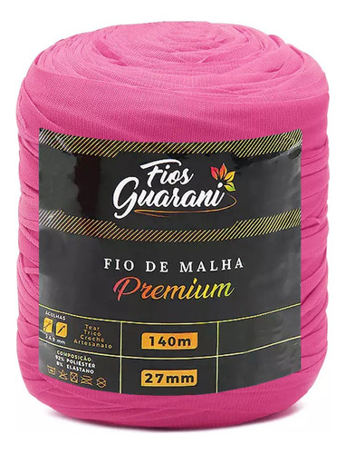Fio De Malha Premium Guarani 140mts 200g Crochê Tricô Cor 18- Rosa