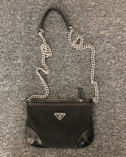 Cartera Prada Original Mini Bag Made In Italy Cuero Nylon (Usado)
