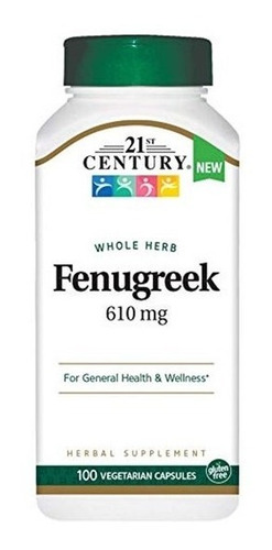 21st Century | Fenugreek I 610mg I 100 Capsulas I Importado