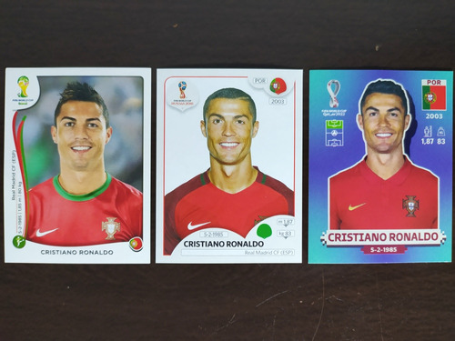 Estampas Cristiano Ronaldo Mundial 2014 2018 Y 2022 Panini(:
