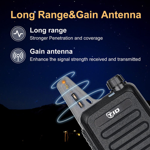 Radios Walkie Talkies Bidireccionales Recargables Sin Licenc Color Bandas De Frecuencia