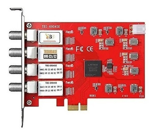 Imagen 3 de 3 de Tbs Dvb-s2/s Quad Tarjeta Pcie Para Satellite Live Sintoniza