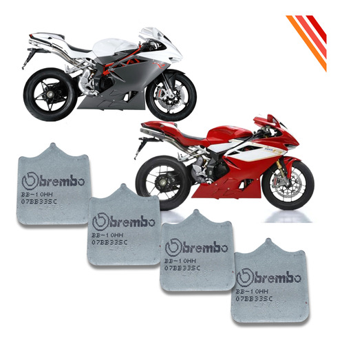 Pastilha Freio Brembo Dianteira Mv Agusta F4 312r F4r Senna
