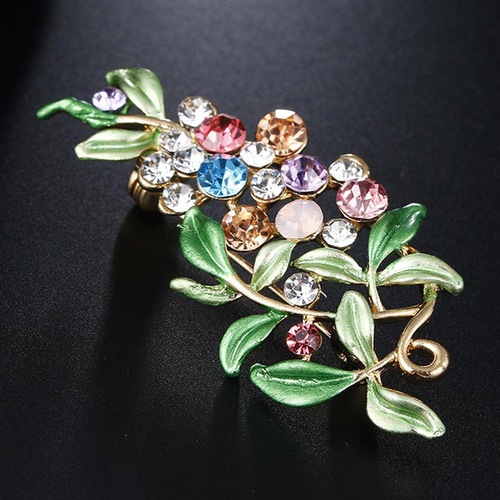 De Broche De Flores De Diamantes De Imitación 3 Piezas