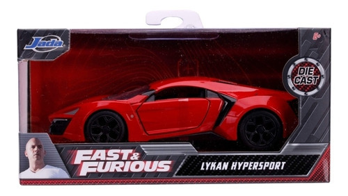Jada 1:32 Lykan Hypersport Rojo Rápido Y Furioso Caja F&f