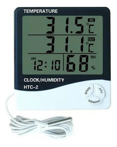 Termóhigrómetro Digital Lcd Humedad Temperatura Sonda Htc-2