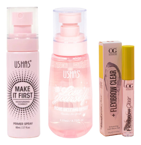 Kit Maquillaje Perfecto Love Ushas, Fijador Y Primer