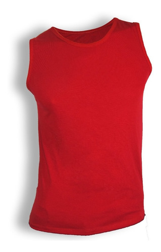 Playera Sin Mangas Lisa - 50% Algodón 50% Poliester