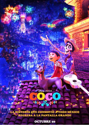 Poster Original De Cine Coco Cartel Co Co Disney Pixar