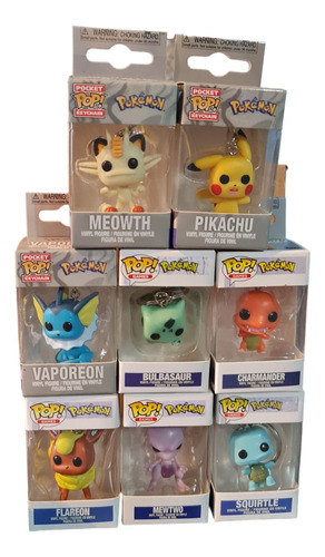 Llavero Pokemon Funko Pop Pikachu Charmander Meowth Vaporeon