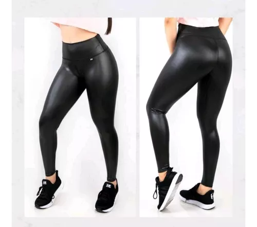 Leggins De Cuero Negro