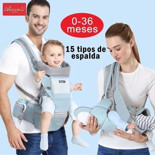 Imagen 2 de 8 de Mochila Porta Bebes Ergonómica Asiento Multifuncional 6 En 1