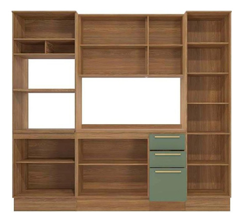 Cozinha Modulada Completa Botanic 5 Peças 1aéreo+1balcão+2p