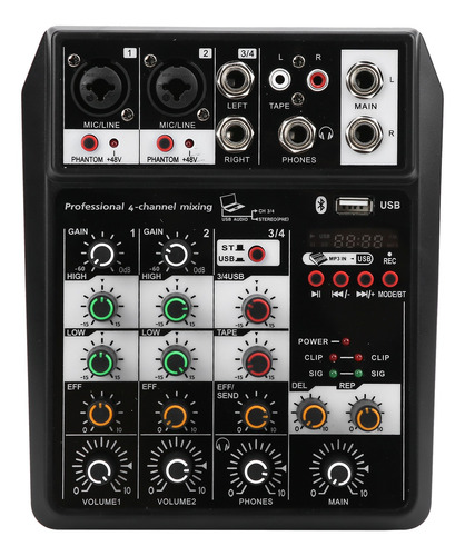 Mini Consola Mezcladora De Tarjetas De Sonido De 4 Canales I