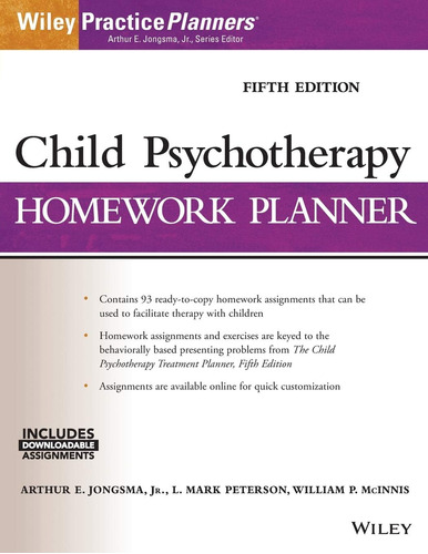 Libro: Planificador De Tareas De Psicoterapia Infantil