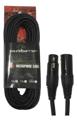 Cable Xlr Sound Barrier Mlb50 15m Negro Macho-hembra