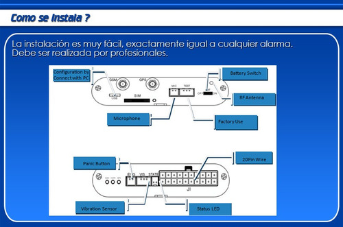 Imagen 7 de 8 de Tracker Y Alarma Gps Auto Carro Rastreo Satelital Gps-1200