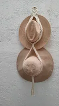 Comprar Dos Porta Sombreros Tejidos A Macramé Para Dos Sombreros  Beige
